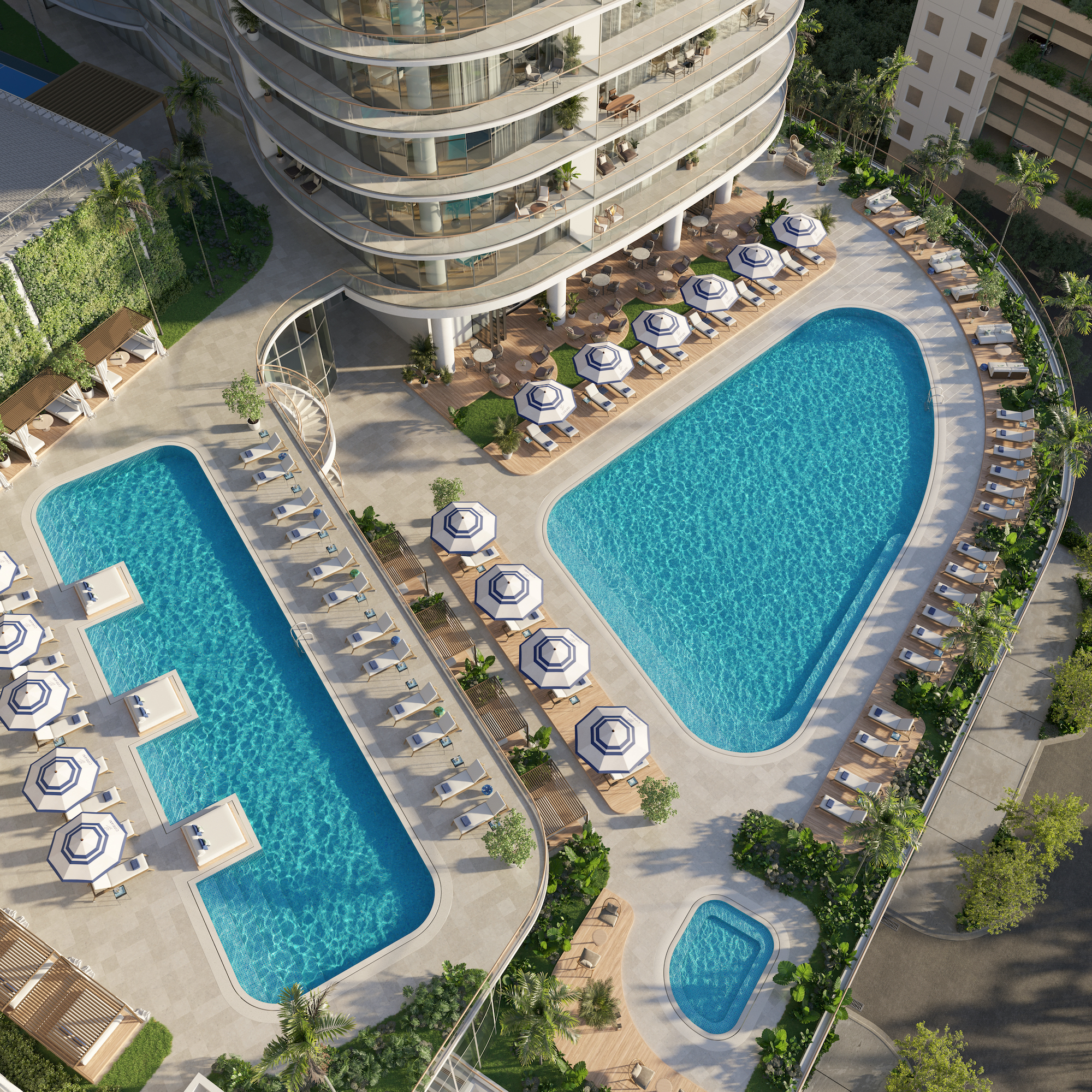 Cipriani Residences Miami Aerial Pool